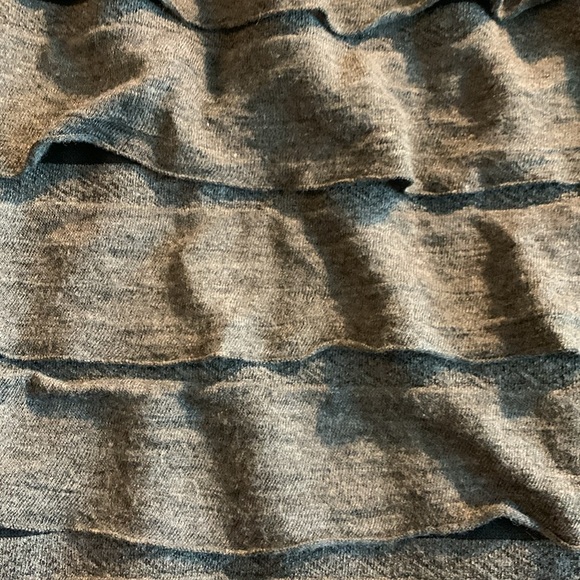 Max Studio long, dark heather gray, ruffle tiered skirt with fold waist. Size S - Picture 5 of 7